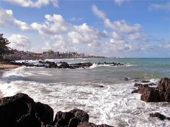 Scenic view of sea against sky