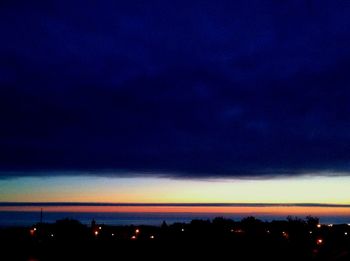 Scenic view of dramatic sky at dusk