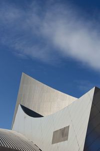 Low angle view of modern building against sky