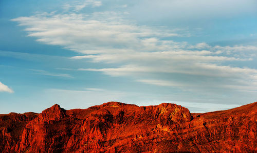 Scenic view of mountain against sky