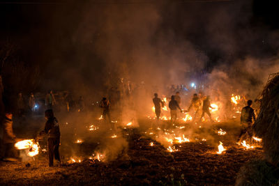 Group of people at night