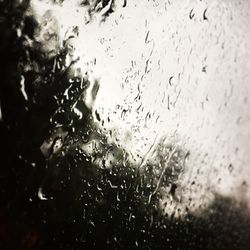 Full frame shot of wet glass window