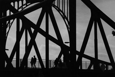 Low angle view of bridge against sky