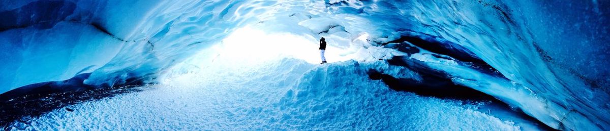 View of frozen lake