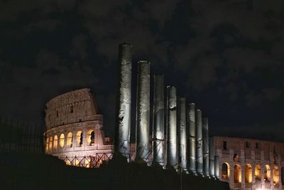 View of historical building at night