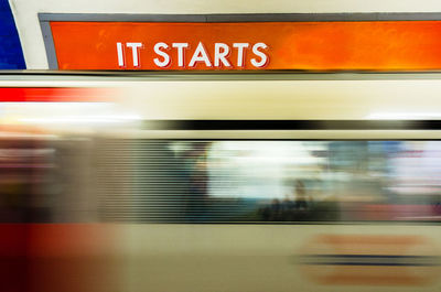 Train at railroad station platform