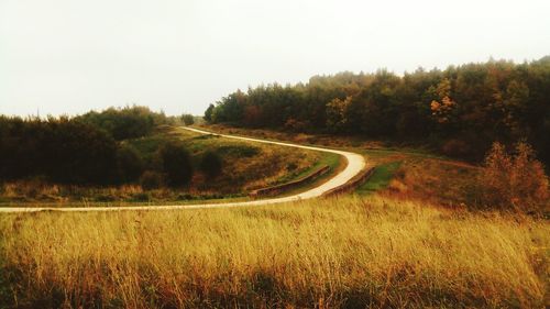 Scenic view of landscape against clear sky