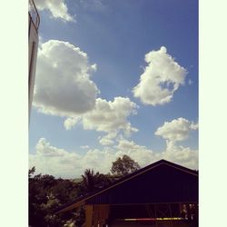 Low angle view of built structure against sky