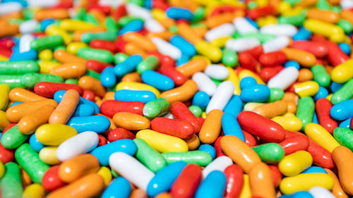 Full frame shot of multi colored candies