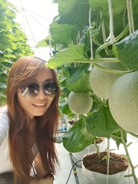 Portrait of young woman