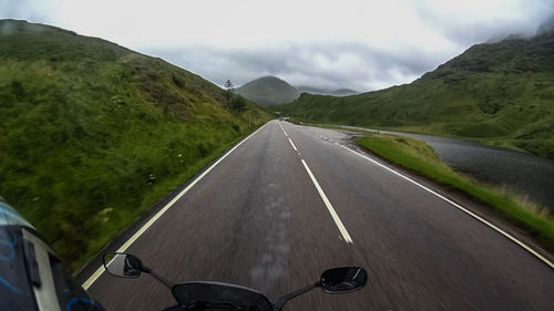 Road passing through landscape