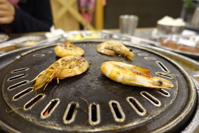 Close-up of food on table