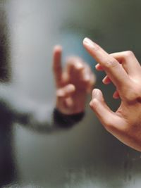 Close-up of human hand