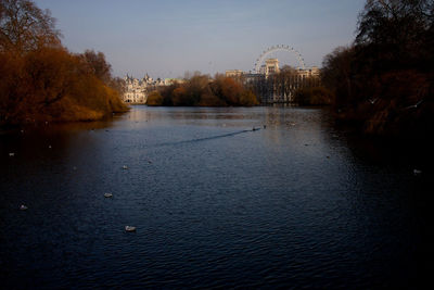 Scenic view of river against sky