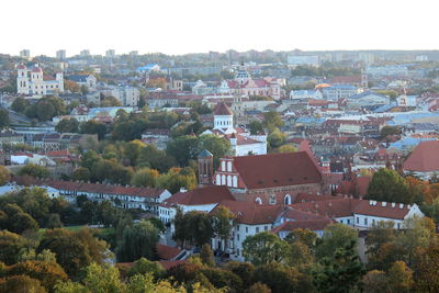 High angle view of cityscape