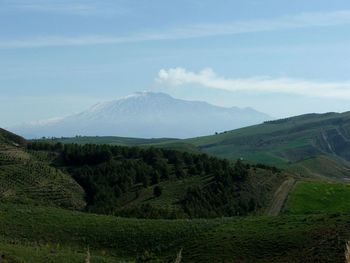 Scenic view of landscape against sky