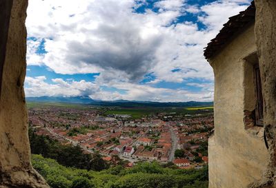 Panoramic view of townscape against sky