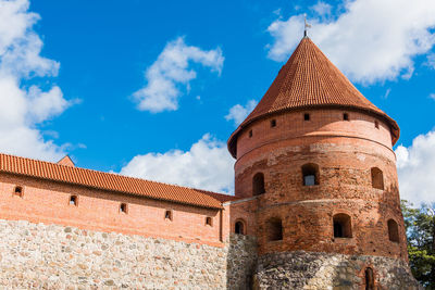 Low angle view of historical building against sky