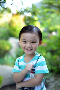 Portrait of smiling cute girl