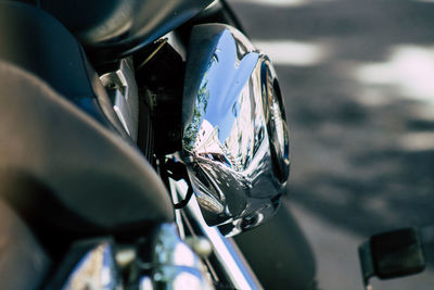 Close-up of motorcycle