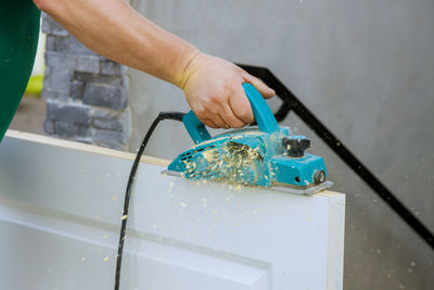 Man working in water