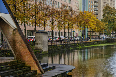 Bridge over river in city