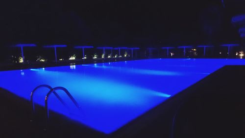 Swimming pool at night