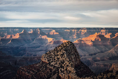 Scenic view of dramatic landscape against sky