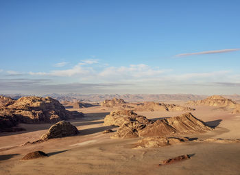 Scenic view of desert against sky