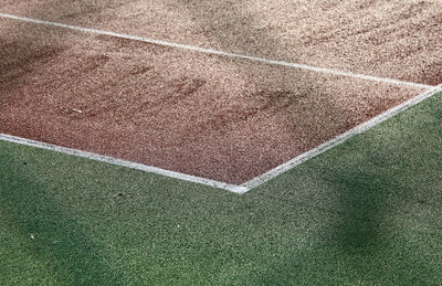 High angle view of tennis court