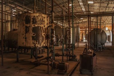 Interior of abandoned factory