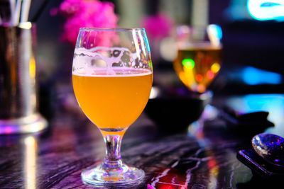 Close-up of drink on table