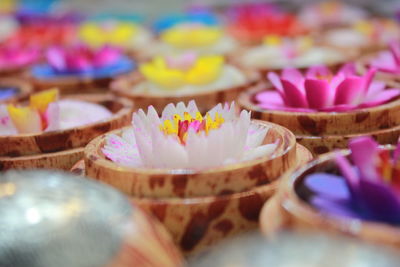 Close-up of cupcakes on table