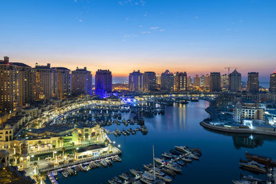 Aerial view of peral qatar porto arabia