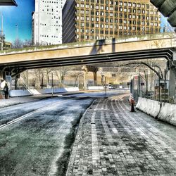 View of bridge in city