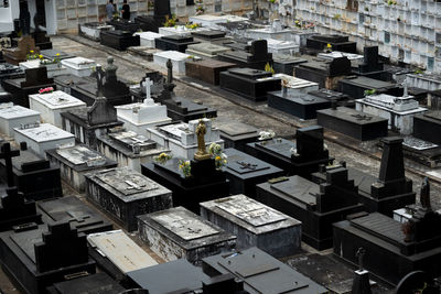 View of the campo santo cemetery in the city of salvador, bahia.