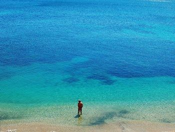 Full length of woman in water