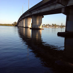 View of bridge over river