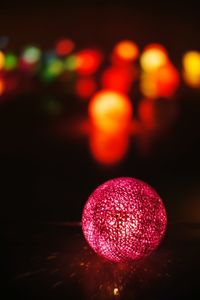 Close-up of illuminated ball