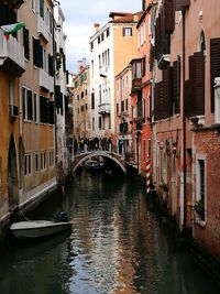 Canal amidst buildings in city