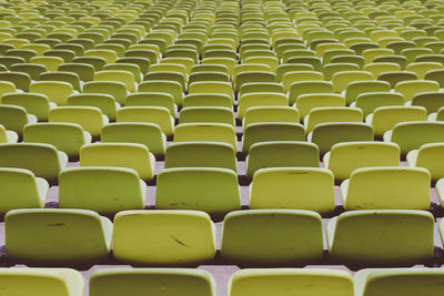 Full frame shot of empty chairs