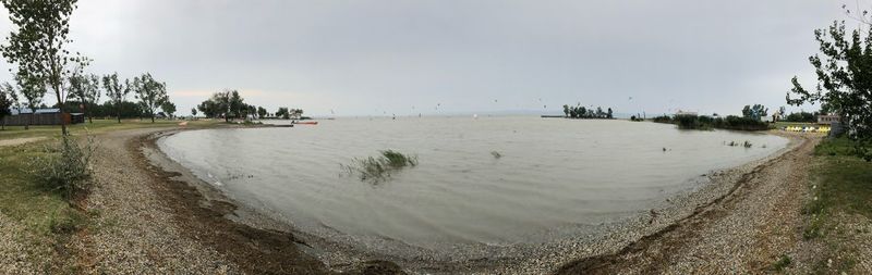 Panoramic view of beach against sky