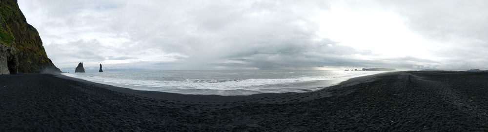 Panoramic view of beach against sky