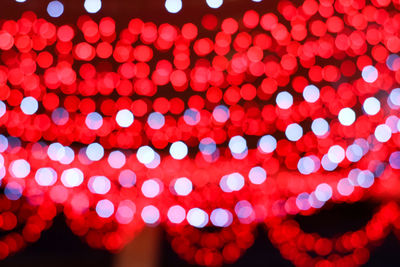 Defocused image of illuminated lights