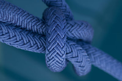 Close-up of rope with tied knot