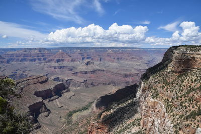 Scenic view of landscape against cloudy sky