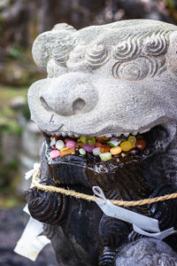 Close-up of buddha statue