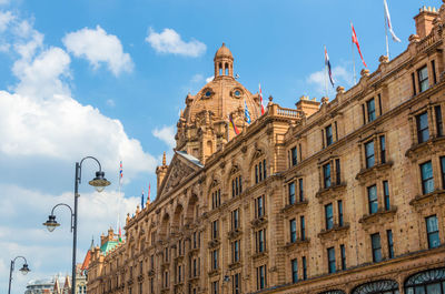 Low angle view of buildings against sky