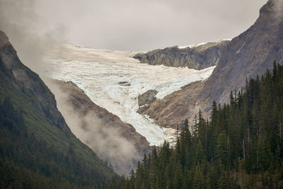 Panoramic view of landscape and mountains against sky