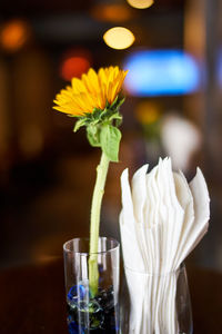 Close-up of drink on table